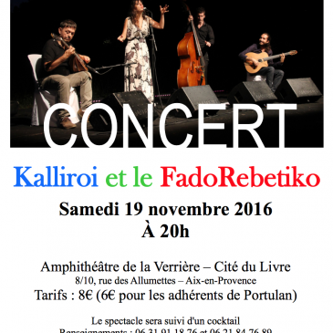Concert Kalliroi et le FadoRebetiko